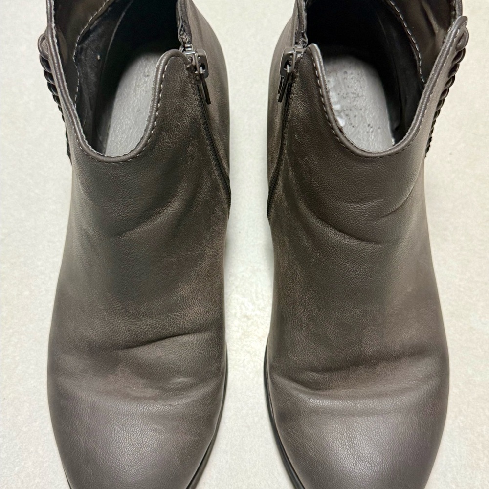 MIA Black Ankle Booties with Side Zipper
